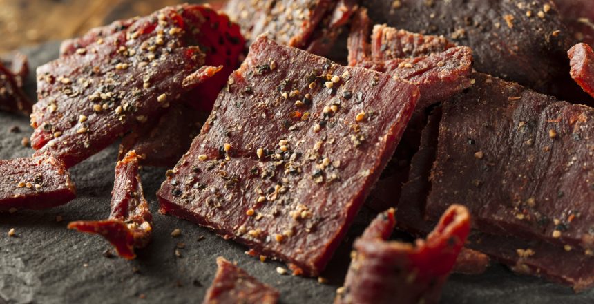 Dried Peppered Beef Jerky Cut in Strips